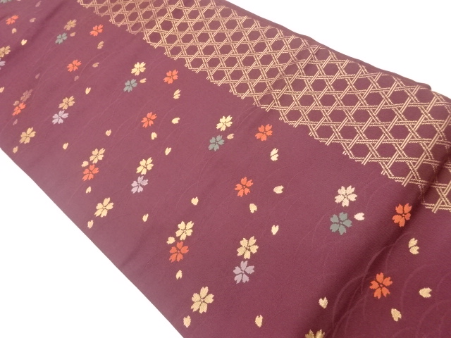 JAPANESE NAGOYA OBI / WOVEN SAKURA